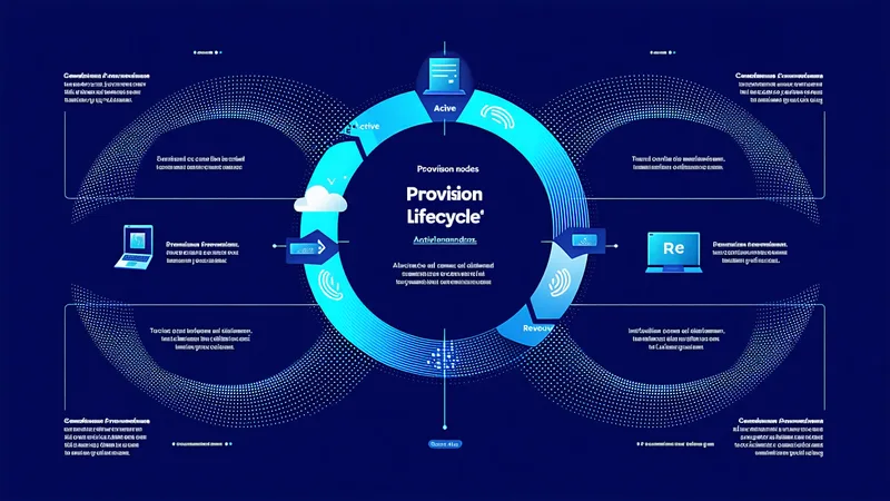 Abstract visualization of millions of IoT device certificates managed at scale