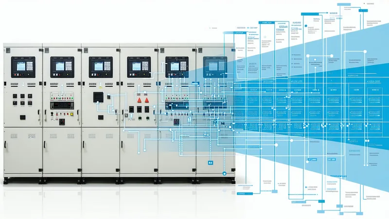 Industrial control panel PLCs representing IEC 62443 industrial cybersecurity standard