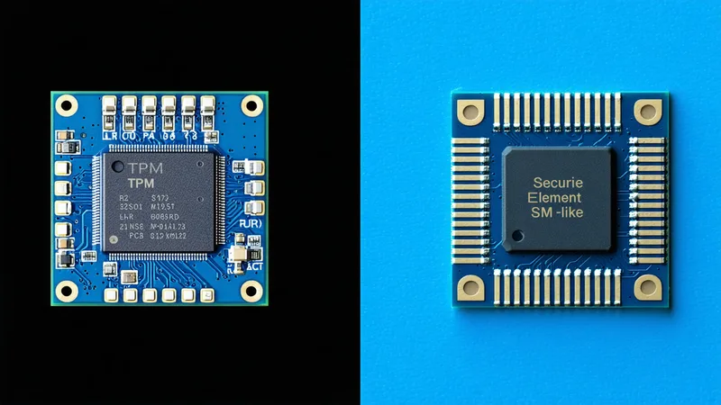 TPM chip and secure element hardware components for IoT hardware root of trust